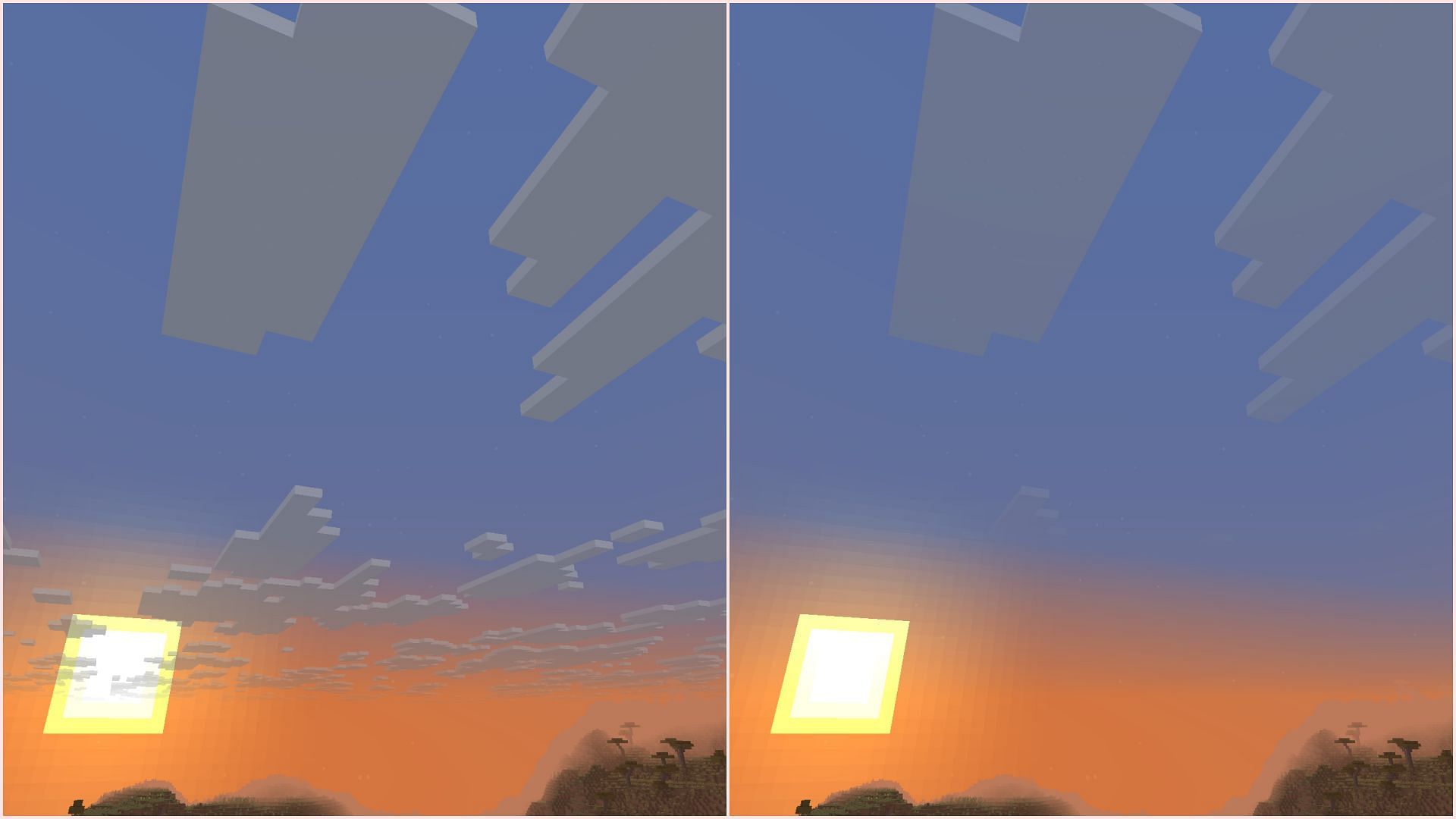 Cloud render distance can now be altered from video settings (Image via Sportskeeda Gaming || Mojang Studios)